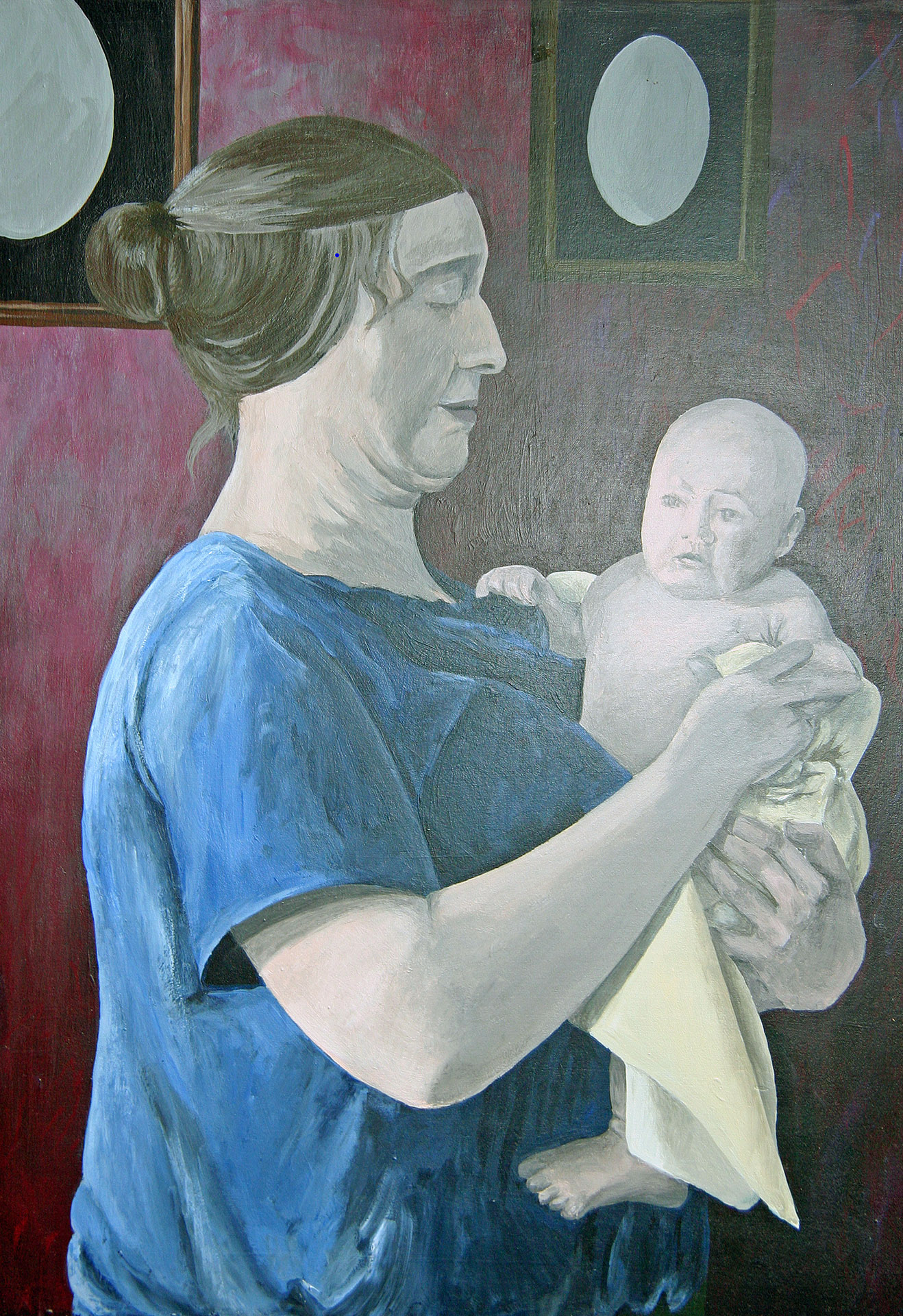 Mutter und Kind, 2004, Acryl auf Mdf-Platte, 40x60 cm