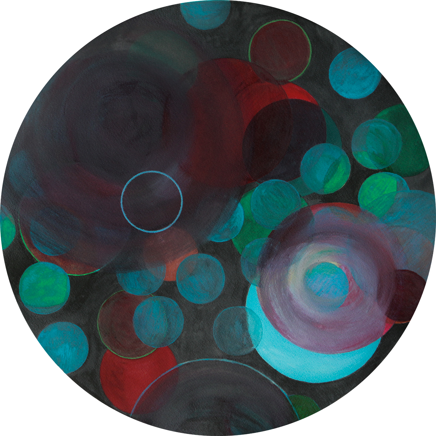 kosmos Irmin 14, 2017, Aquarell, d 40 cm