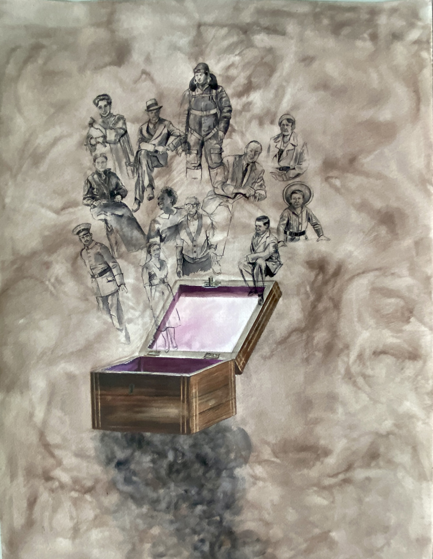 Schluss, 2010, Tusche, Aquarell, 46x61 cm